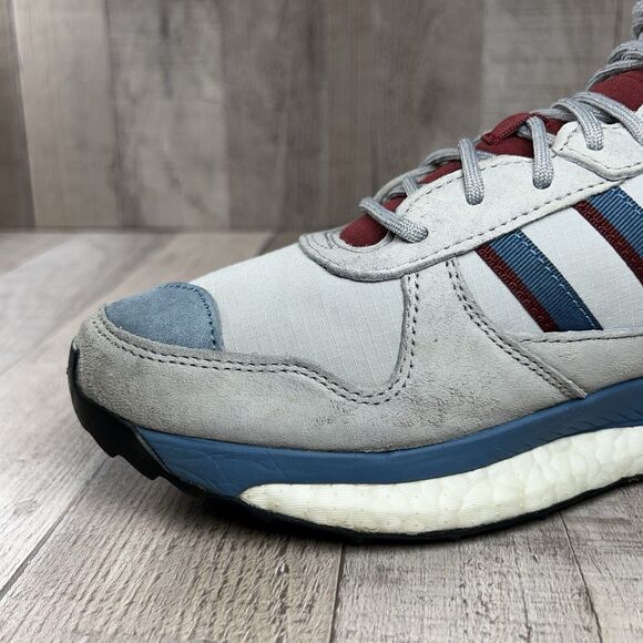 Adidas Mens 10.5 Human Made X Marathon Free Hiker Shoes Clear Onix Burgundy Gray - Picture 14 of 16